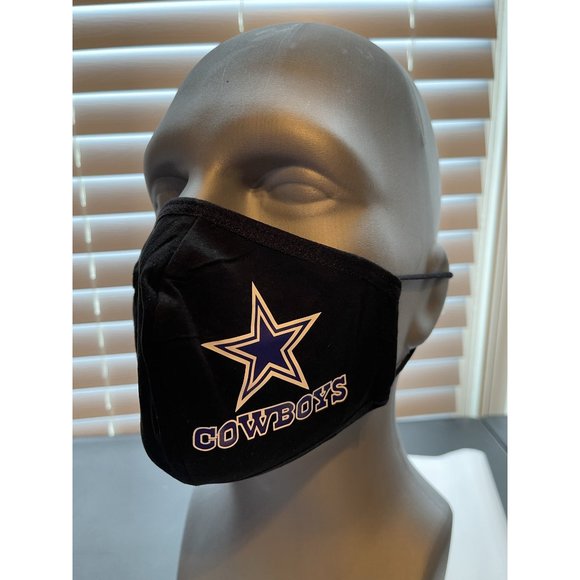 Dallas COWBOYS Face Mask with Adjustable Ear Loops - Picture 5 of 11